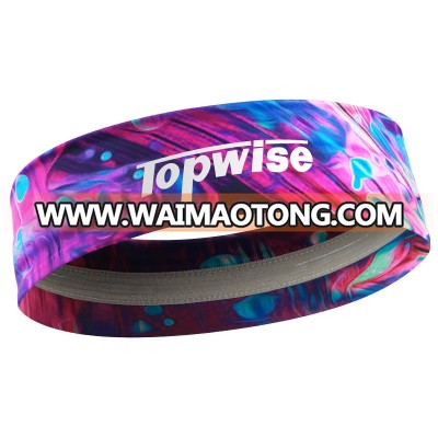 Moisture wicking sports style custom nylon headband women